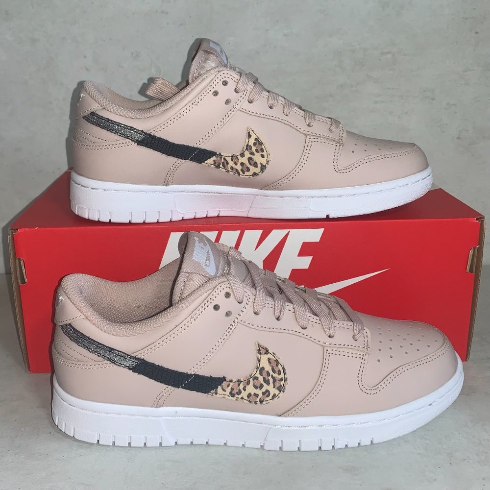 Nike Dunk Low Animal Instinct Fossil Stone Womens Size 8US